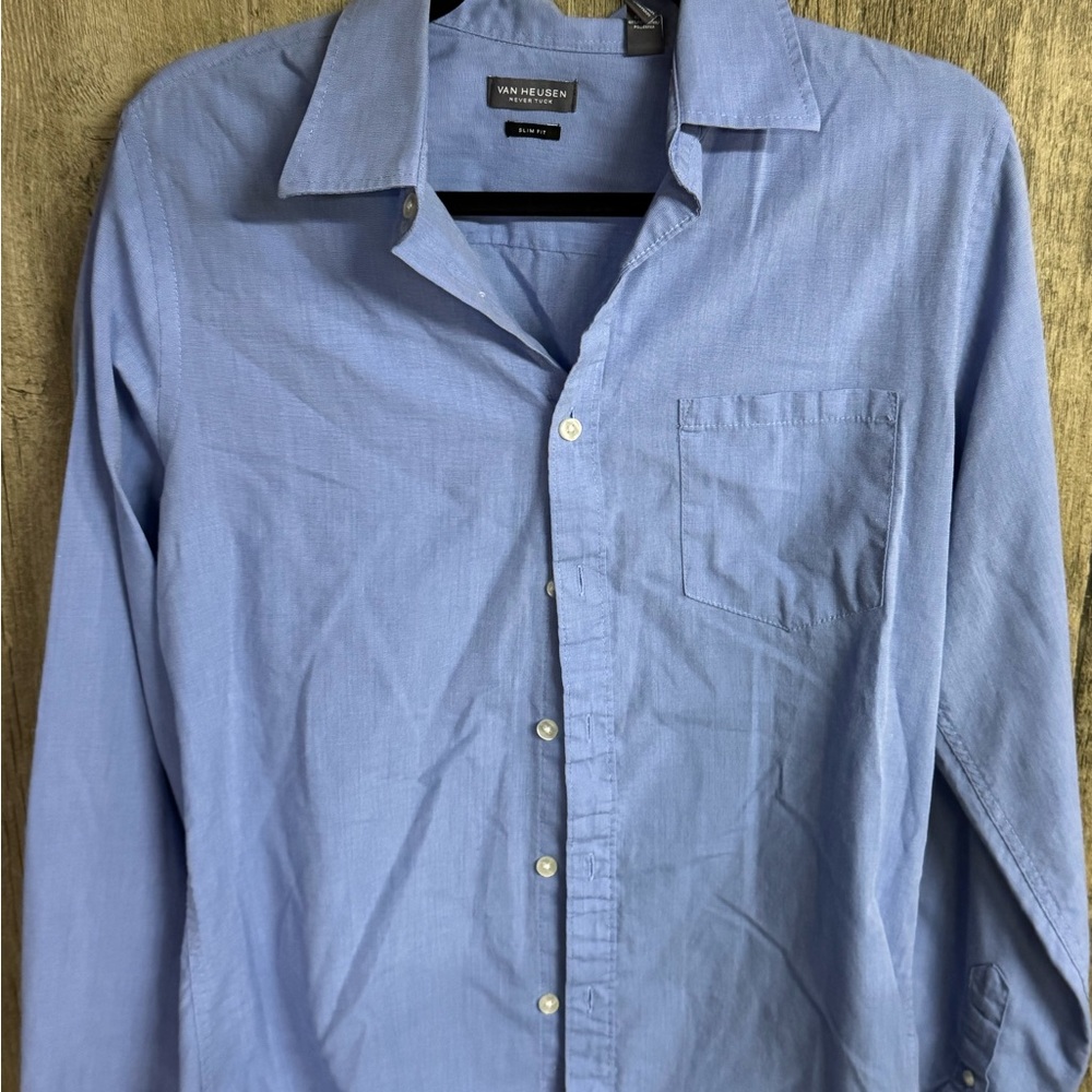 Van Heusen Men's Light Blue Casual Shirt